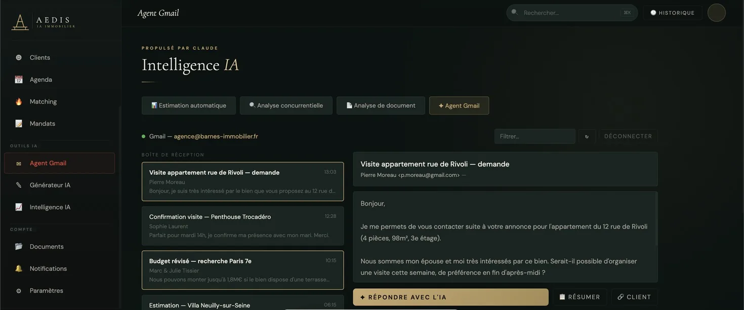 Aedis IA — Agent Gmail